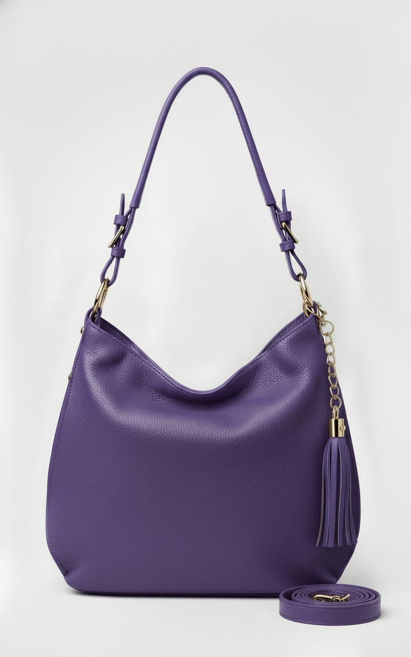 Alessia - Borsa a spalla con tracolla in VERA PELLE - Forte dei Marmi Collection