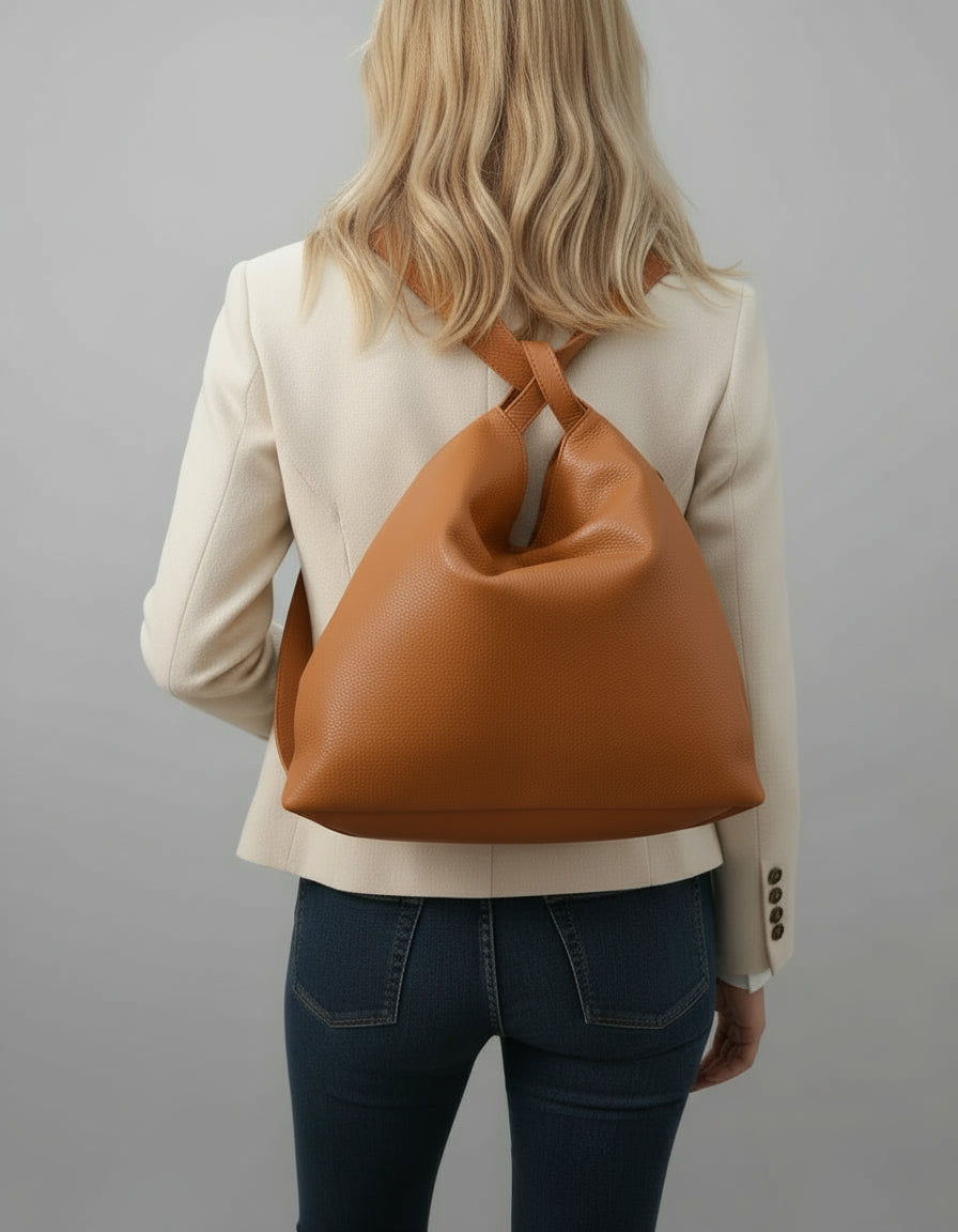 Andrea - Borsa/Zaino in Vera Pelle - Made in Italy - Le Borse di Forte dei Marmi