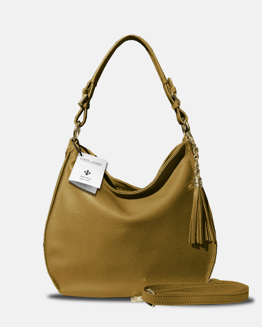Alessia - Borsa a spalla con tracolla in VERA PELLE - Forte dei Marmi Collection
