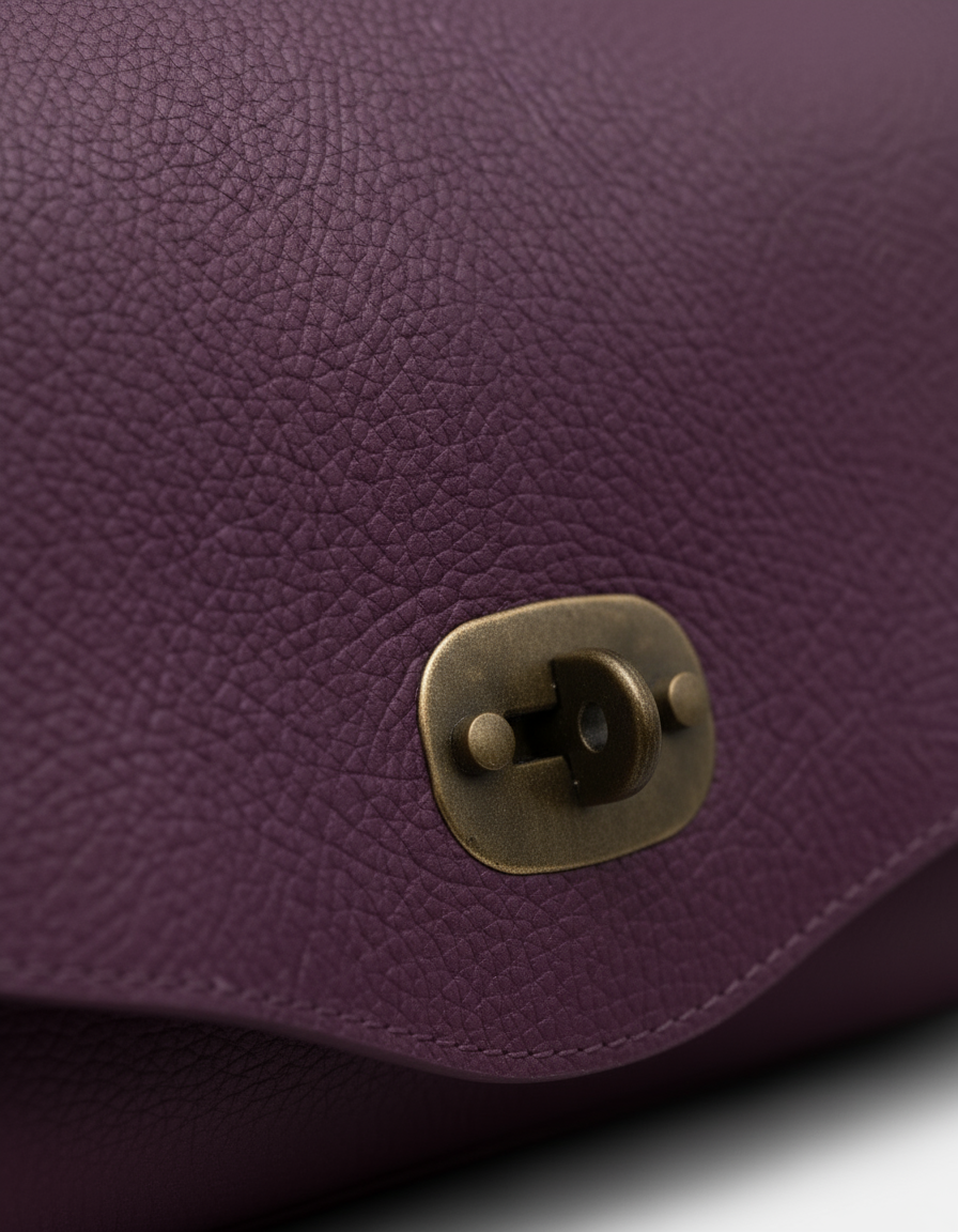 Amelia M  - Borsa Postina in Vera Pelle - Made in Italy