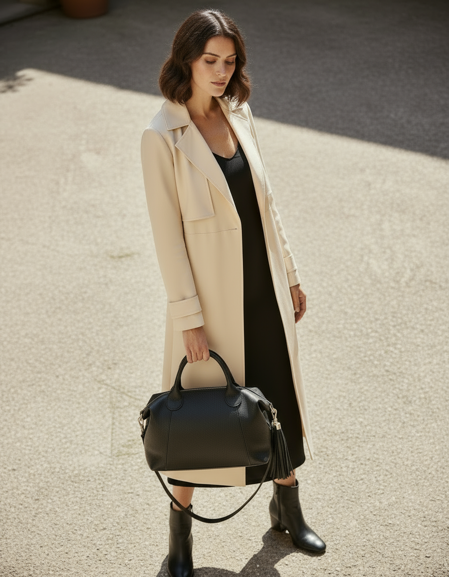 Adam - morbido Bauletto a mano con tracolla in Vera Pelle - Forte dei Marmi COLLECTION