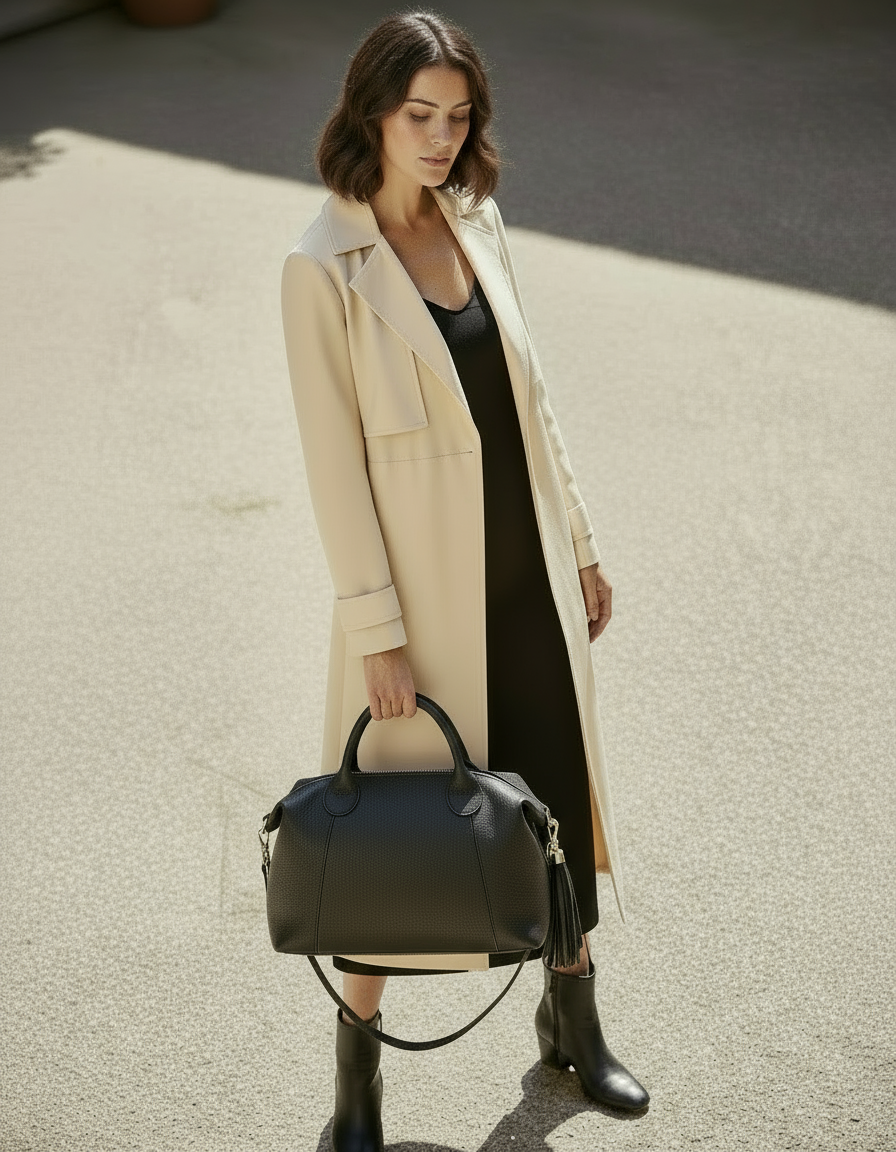 Adam - morbido Bauletto a mano con tracolla in Vera Pelle - Forte dei Marmi COLLECTION