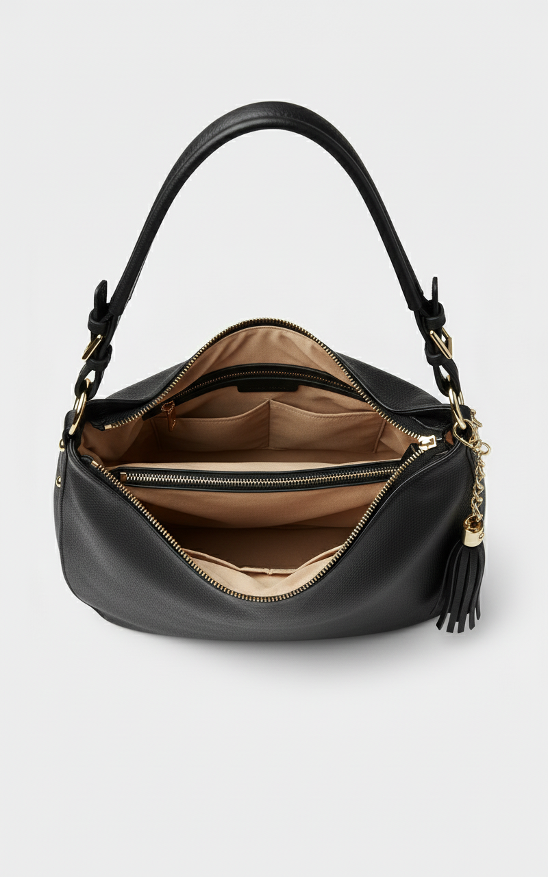 Alessia - Borsa a spalla con tracolla in VERA PELLE - Forte dei Marmi Collection