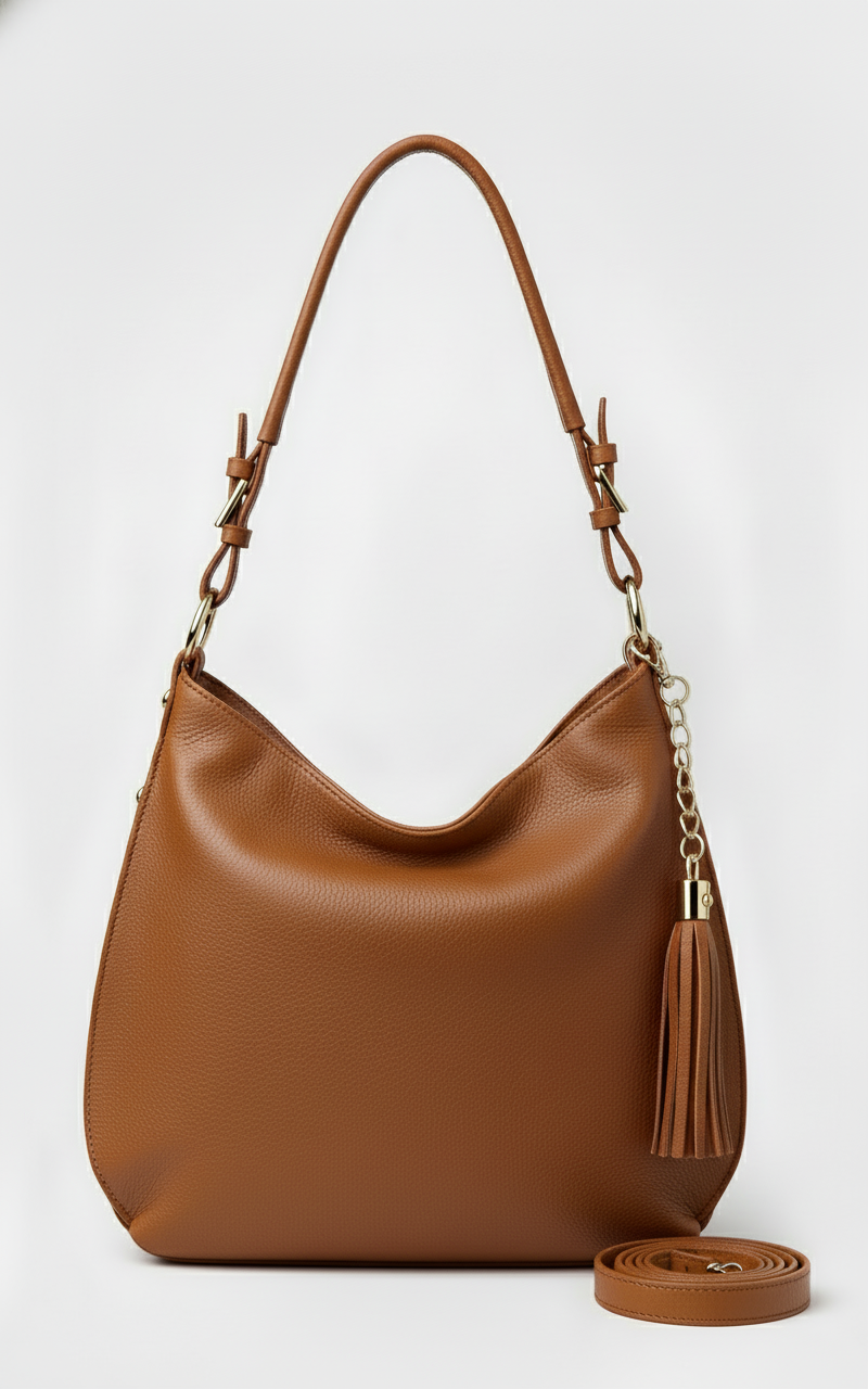 Alessia - Borsa a spalla con tracolla in VERA PELLE - Forte dei Marmi Collection