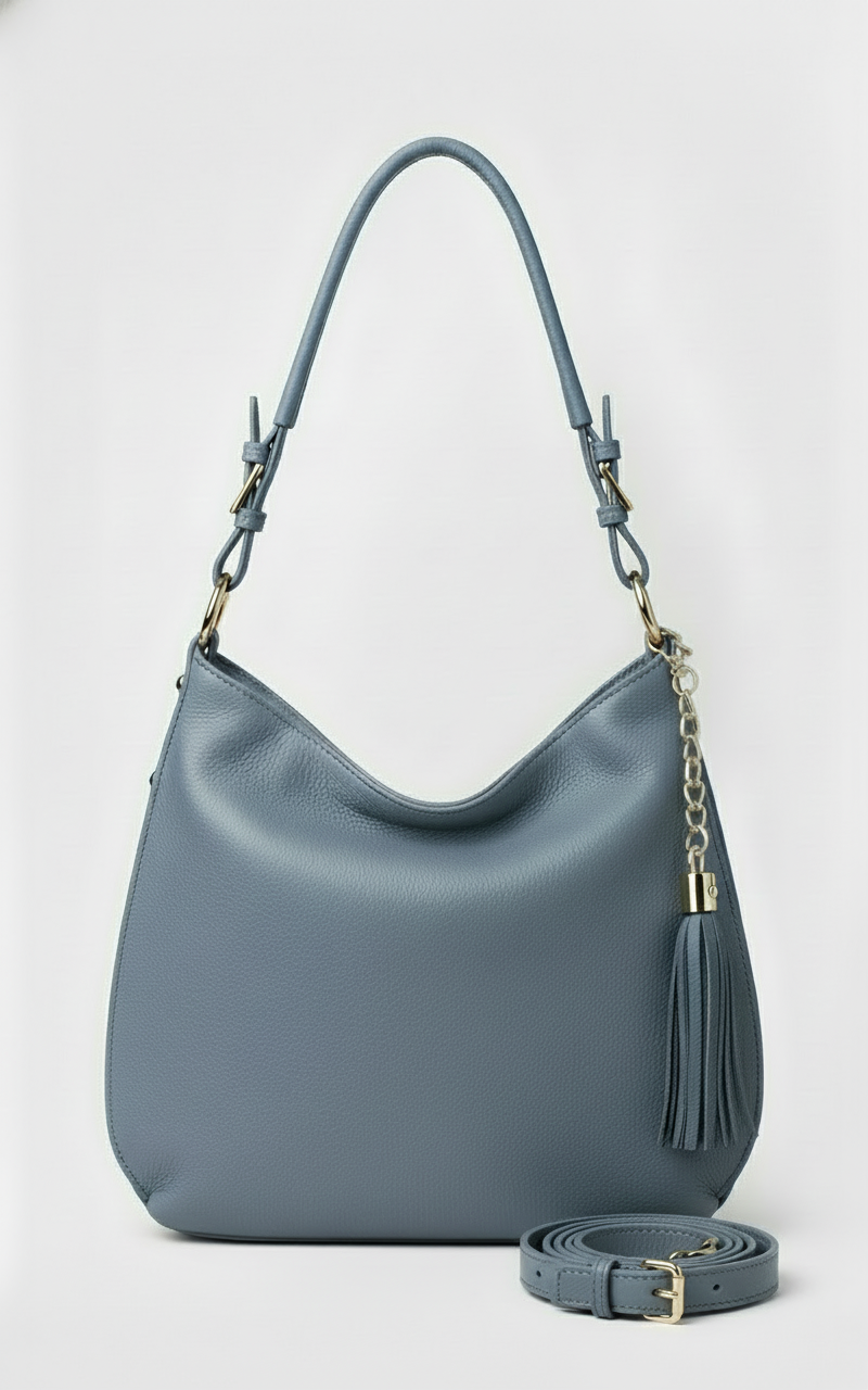 Alessia - Borsa a spalla con tracolla in VERA PELLE - Forte dei Marmi Collection