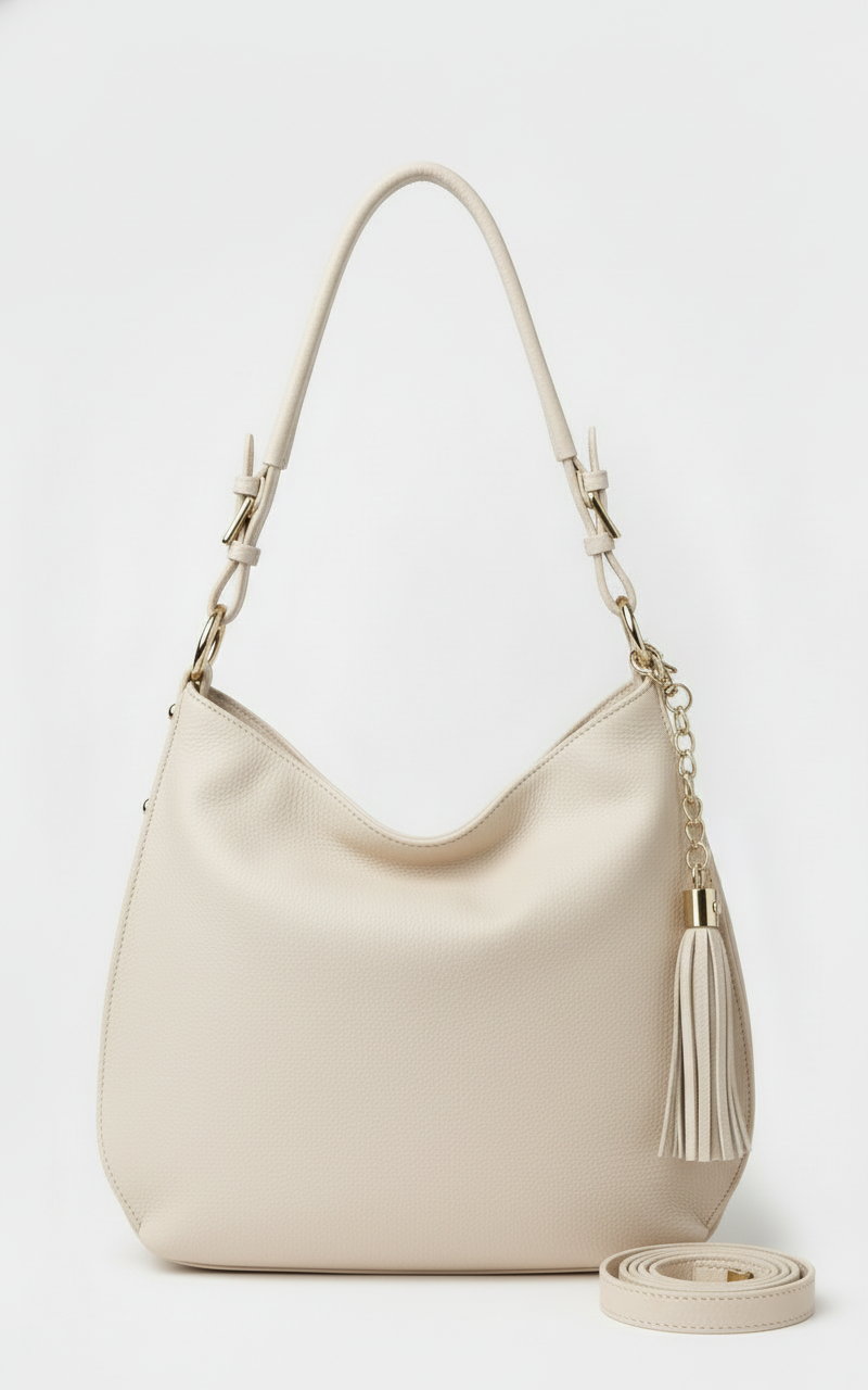 Alessia - Borsa a spalla con tracolla in VERA PELLE - Forte dei Marmi Collection