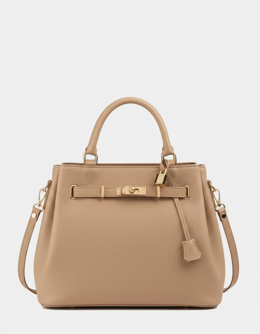 Stella - Borsa a mano con Tracolla in Vera Pelle - Made in Italy