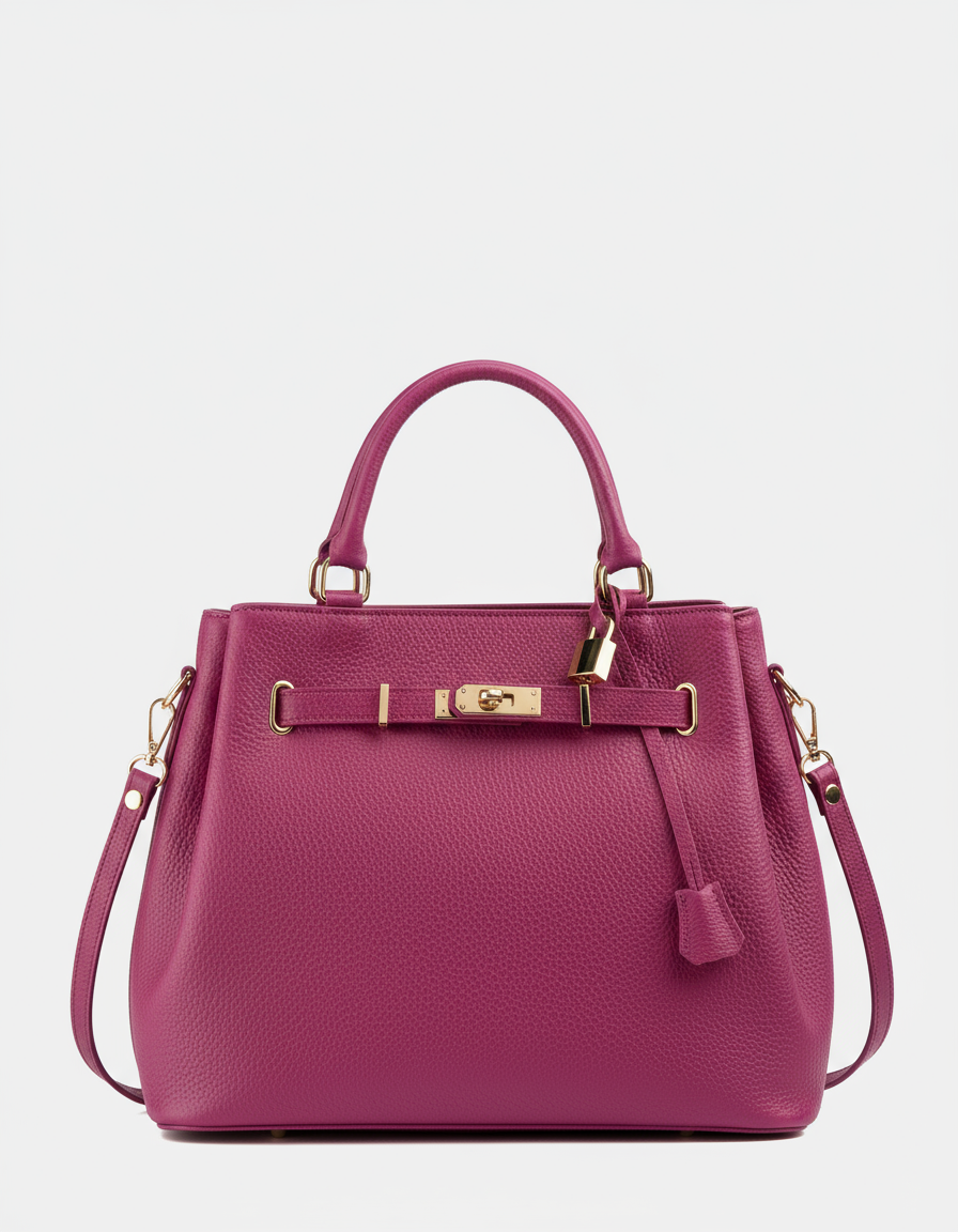 Stella - Borsa a mano con Tracolla in Vera Pelle - Made in Italy