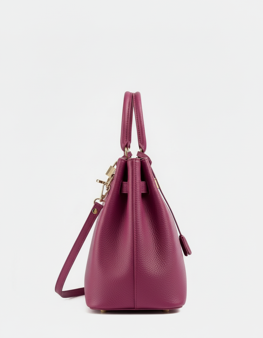 Stella - Borsa a mano con Tracolla in Vera Pelle - Made in Italy