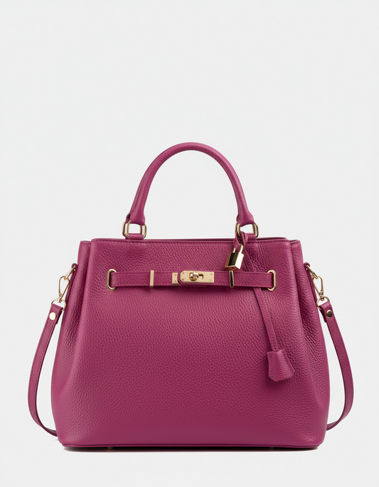 Stella - Borsa a mano con Tracolla in Vera Pelle - Made in Italy