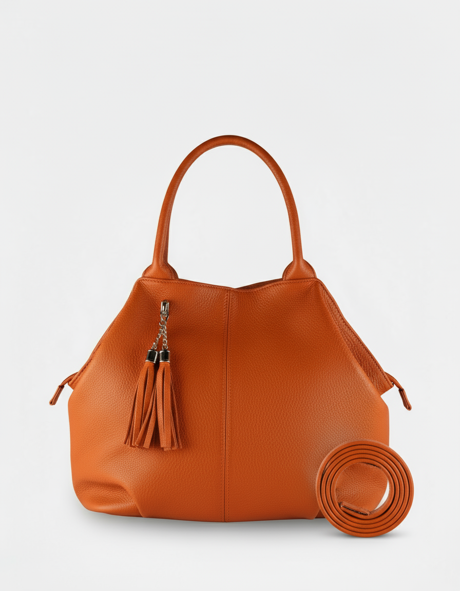 Chicca - Borsa a mano con tracolla in Vera Pelle - Made in Italy - Collezione Forte dei Marmi