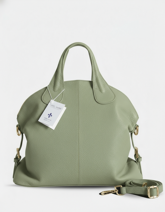Giulia - Borsa a mano con tracolla in Vera Pelle - Made in Italy - Forte dei Marmi Collection