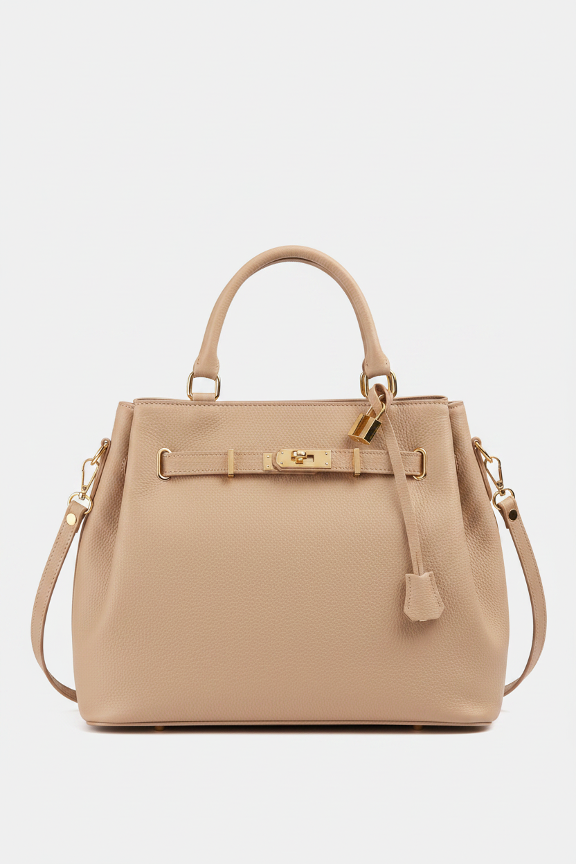 Stella - Borsa a mano con Tracolla in Vera Pelle - Made in Italy