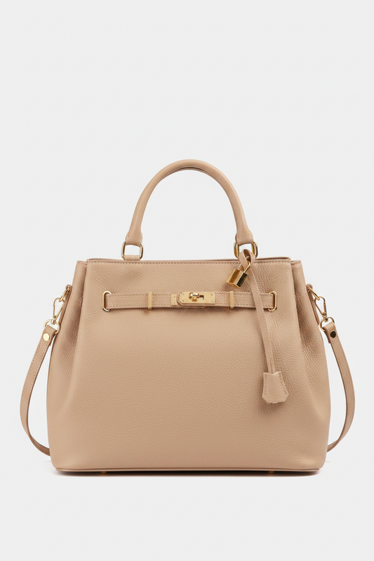 Stella - Borsa a mano con Tracolla in Vera Pelle - Made in Italy