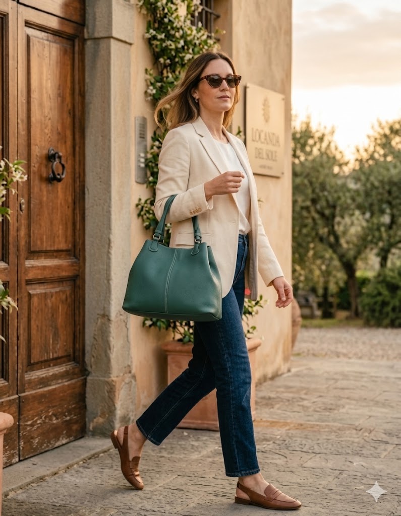 Nina - Borsa in Vera Pelle - Made in Italy - Le Borse di Forte dei Marmi