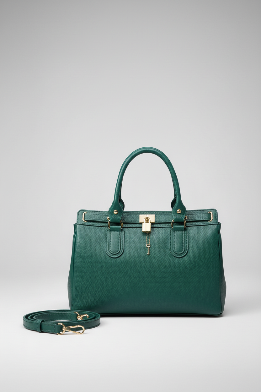 Stefania - Borsa a mano in vera pelle con tracolla - Made in Italy - Le Borse di Forte dei Marmi