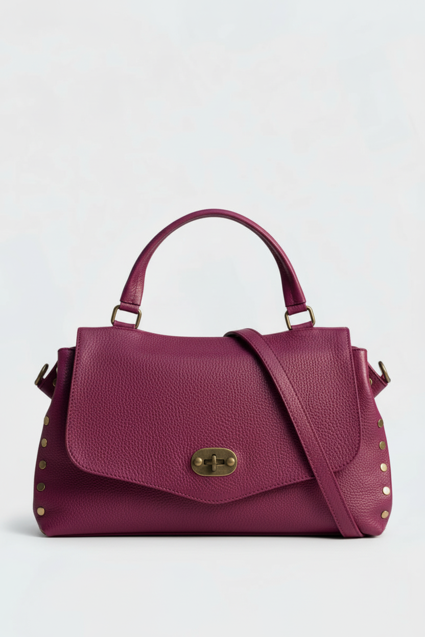 Amelia - Borsa Postina in Vera Pelle - Made in Italy