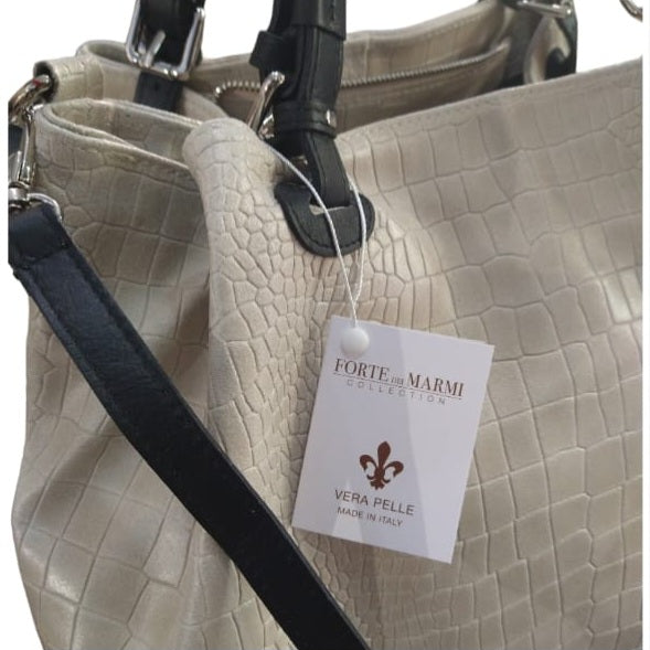 Aba - Maxi Bag - Vera Pelle Stampa Cocco - Made in Italy