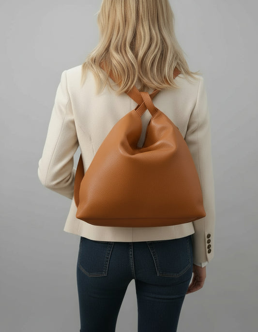 Andrea - Borsa/Zaino in Vera Pelle - Made in Italy - Le Borse di Forte dei Marmi