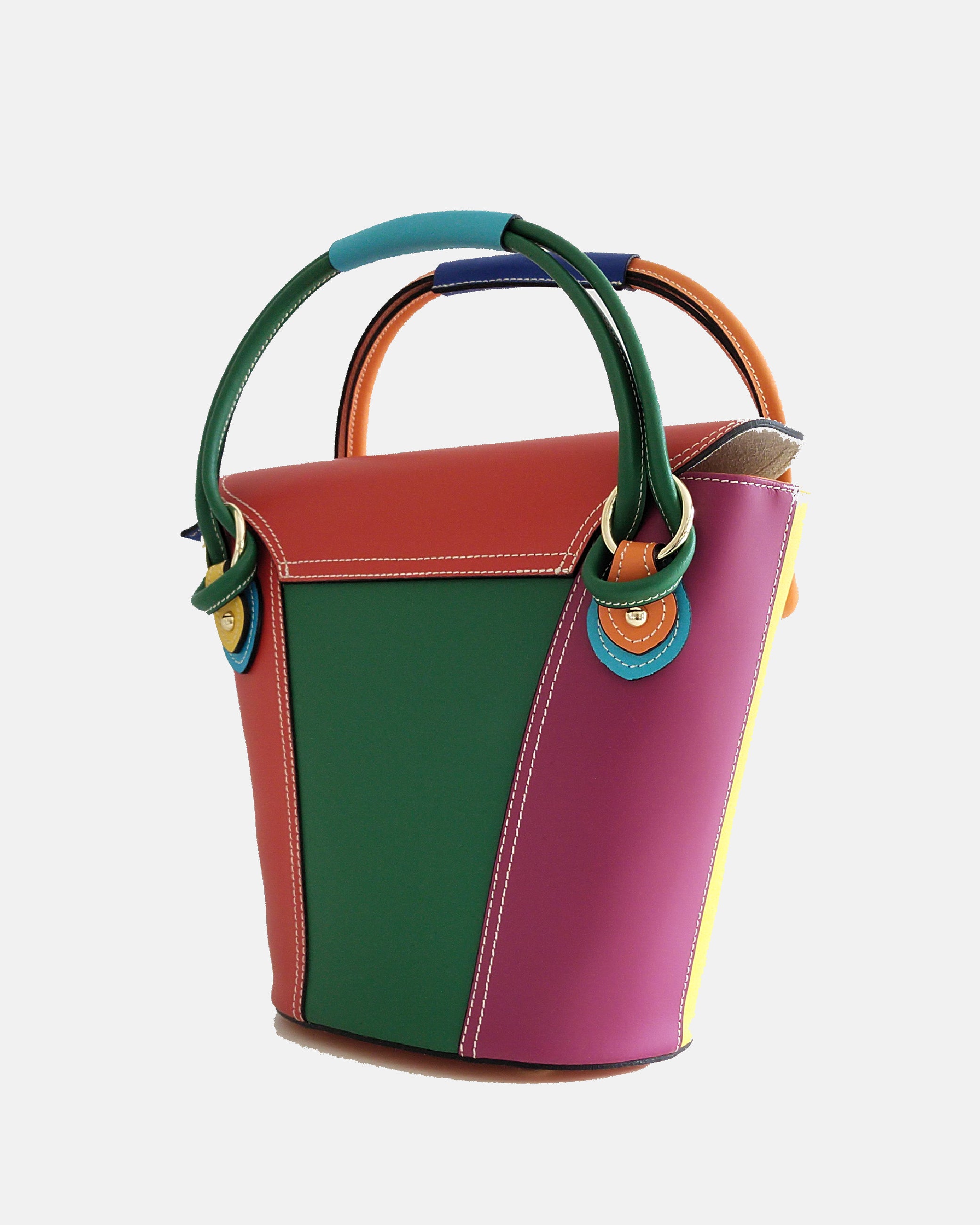 Iris -  Borsa in Vera Pelle Multicolor - MADE IN ITALY - FortedeiMarmi Collection - Le Borse di Forte dei Marmi