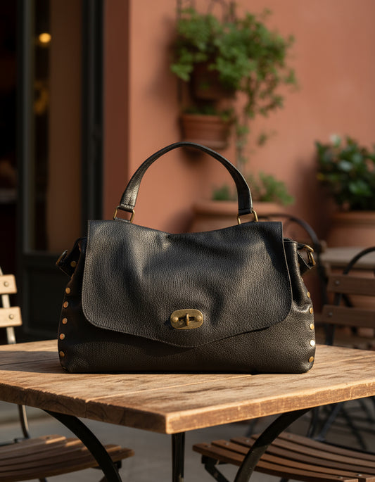 Amelia - Borsa Postina in Vera Pelle - Made in Italy - Le Borse di Forte dei Marmi