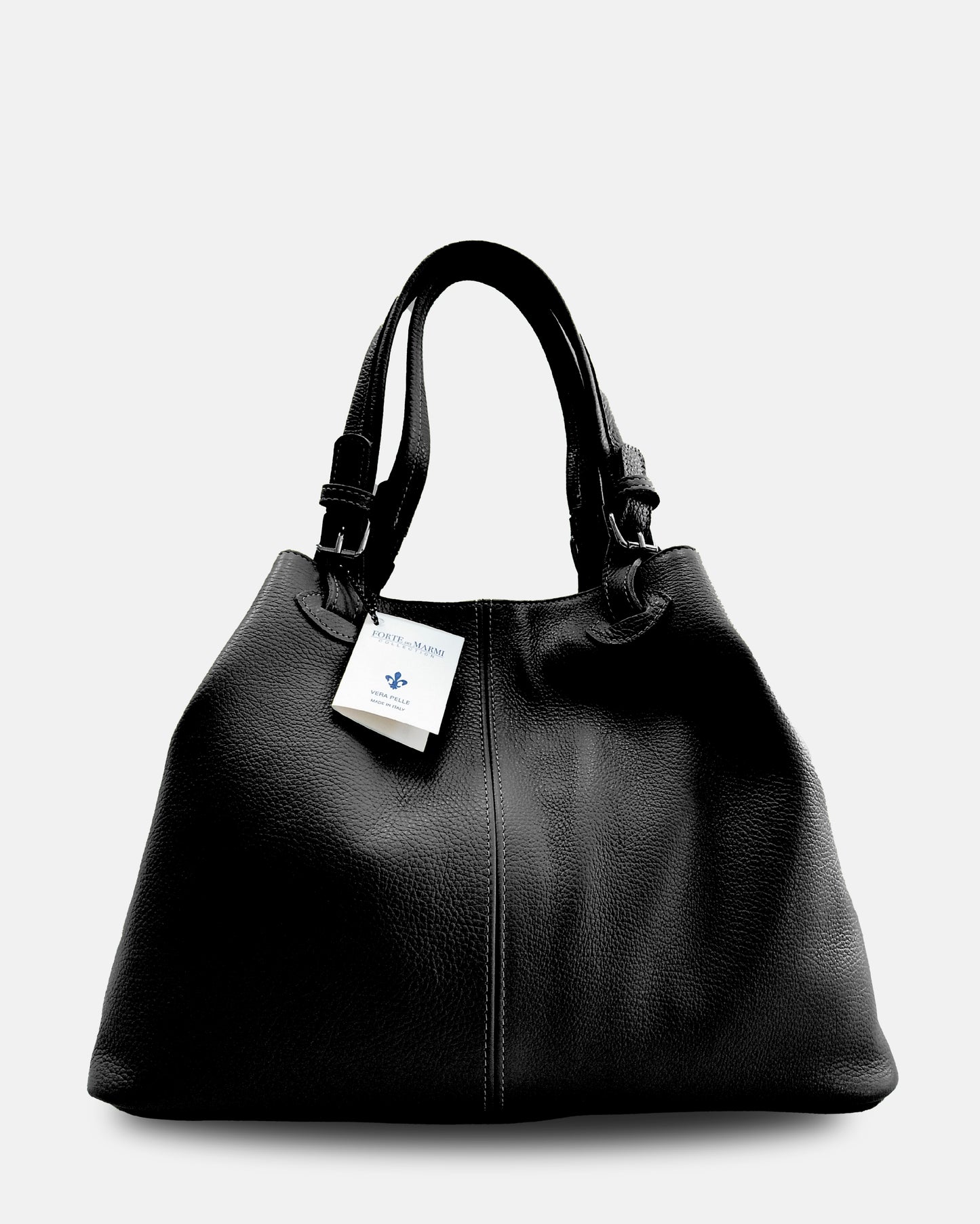 Borsa Donna Borsa In Pelle Nera Morbida Le Matilde Maxi Borse